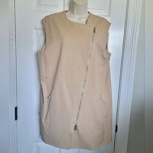 Lauren Ralph Lauren Beige Sleeveless Lined Dress Zipper Detailing size 12